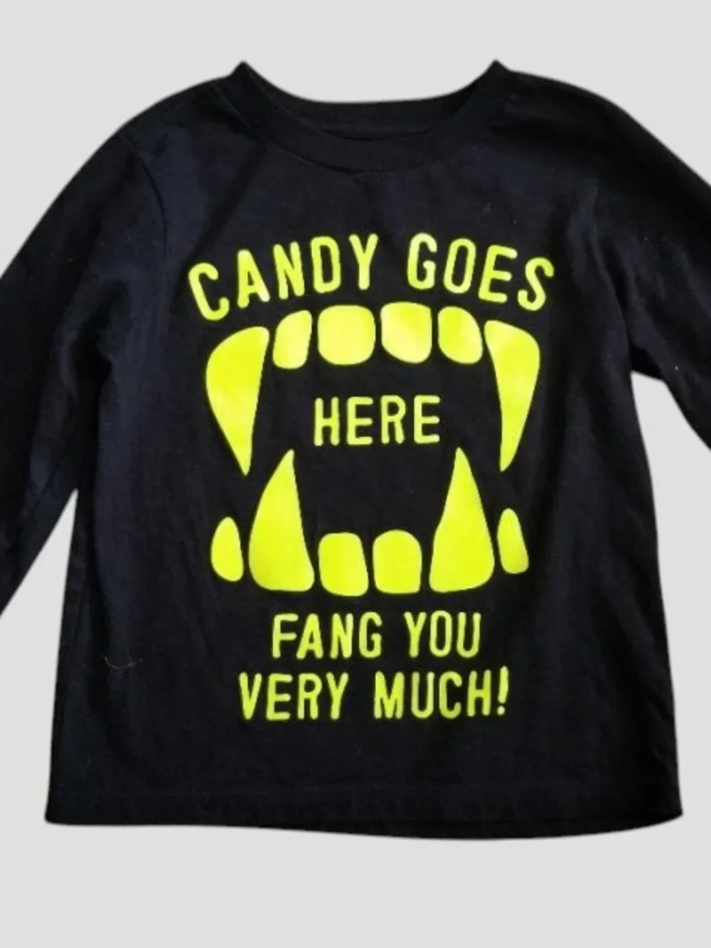 THE CHILDREN’S PLACE Black HALLOWEEN Candy Top Size 3T NEW